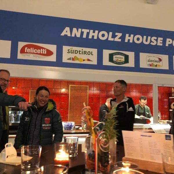 08.03.2019 - Laura Dahlmeier celebrated the bronze medal won in the Sprint in the Antholz House