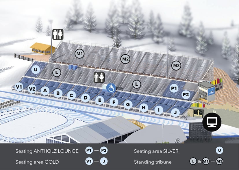 Grandstand in the stadium