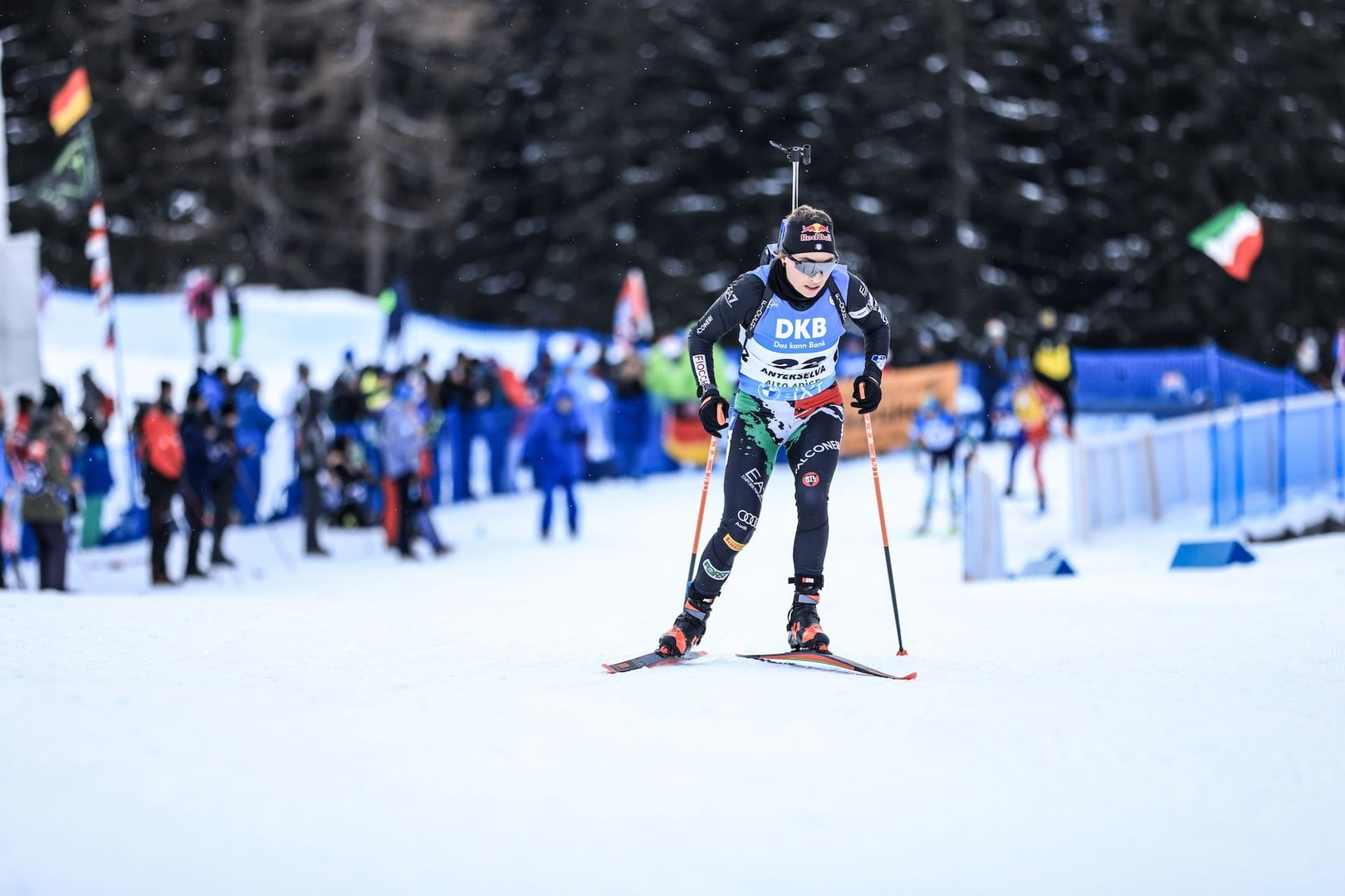 19.01.2023 - Dorothea Wierer rejoices after winning on opening day in Antholz